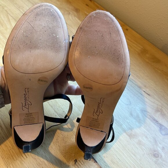 Vince Camuto Imagine Black Side Jeweled Strappy Heels Size 7.5 Chic & Sophistica - Picture 9 of 10